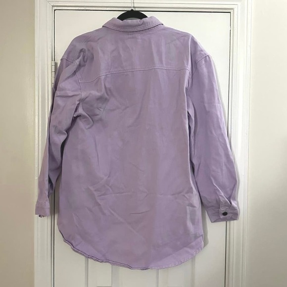 Nasty Gal Oversized Button Down Denim Shirt Dress Shacket - Sz 6 - Picture 5 of 5